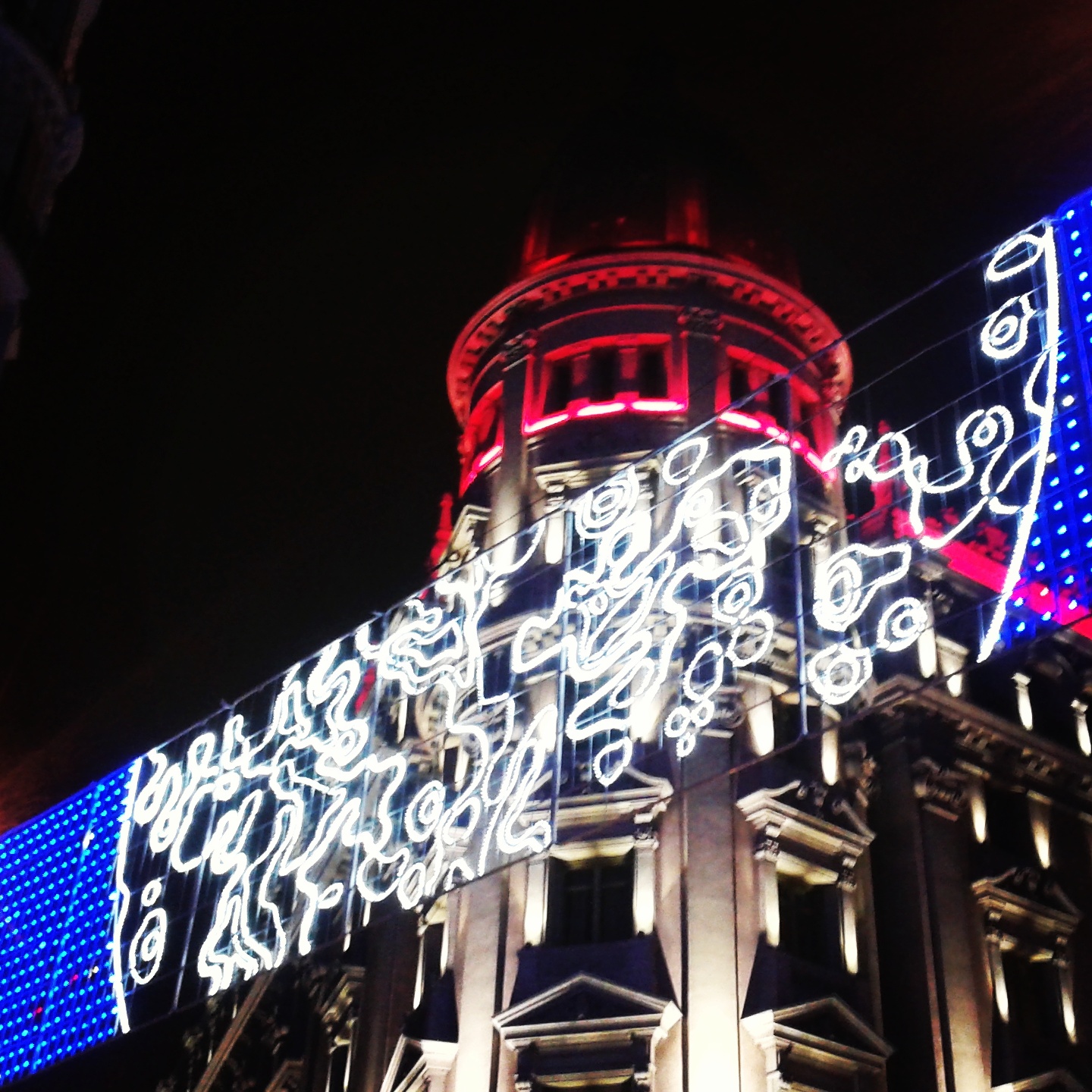 Decoração natalina na Gran Vía