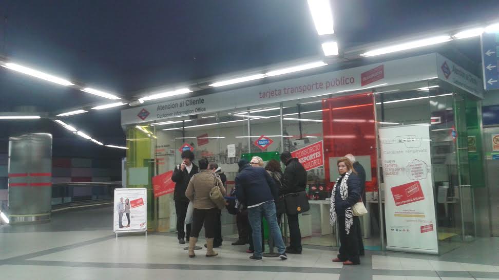 Posto de atendimento em Plaza Castilla