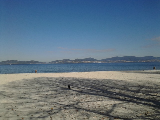 Praia da cidade de Vigo, uma das maiores da Galícia