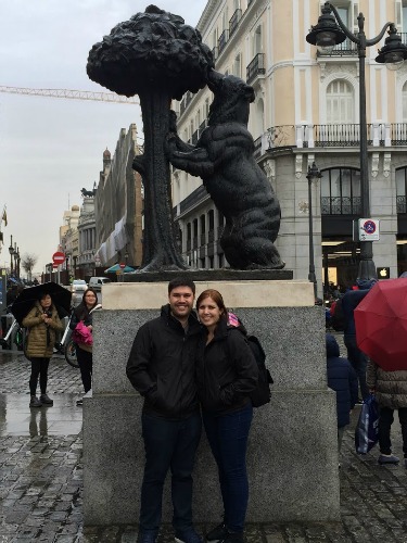 Nelson e Patrícia passeando por Madrid antes da mudança