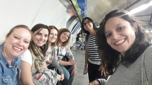 Com as amigas brasileiras - e portuguesa!